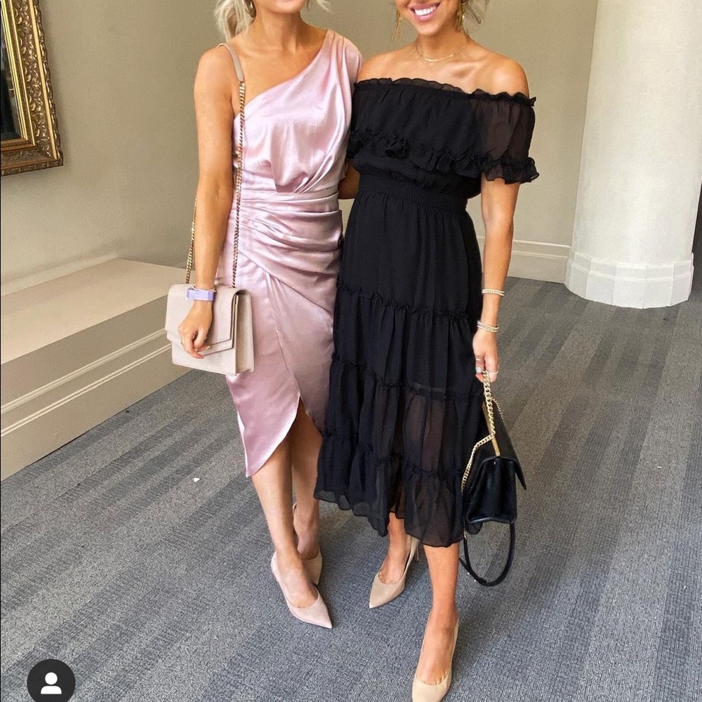 Black off the shoulder dress